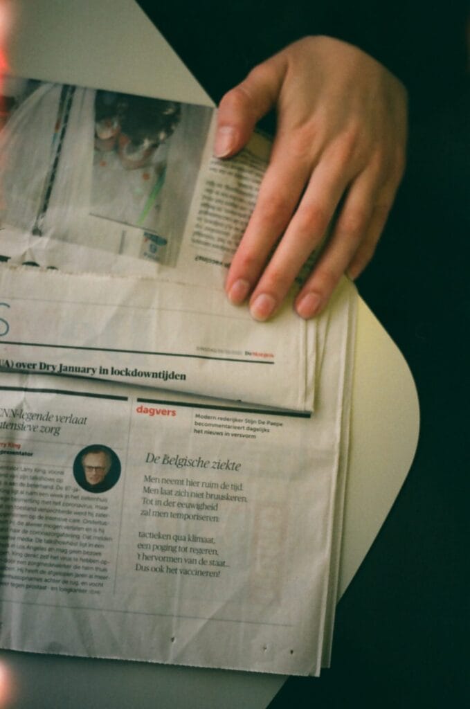 Journal en néerlandais, pour illustrer l'option immersion à l'ESND